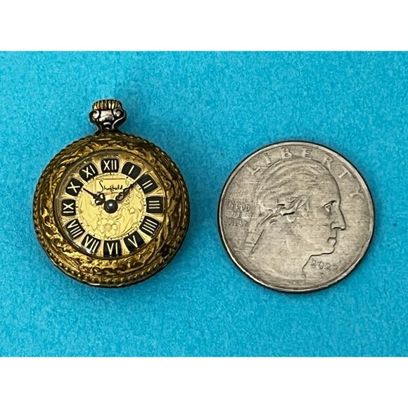 Vintage Womens Sheffield Swiss Made Gold Tone Pocket Watch - Manual Wind 4 repai main image 8